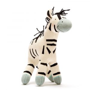 Knitted Zebra Organic Scandi Soft Toy
