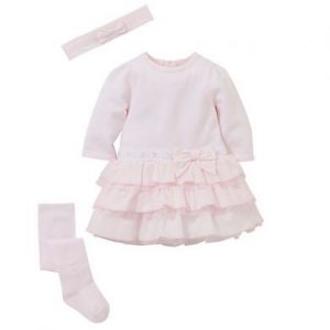 Emile et Rose Baby Dress Set & Plush Toy, White