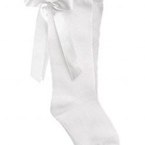 Pex White Ribbon Knee High Socks