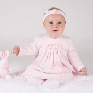 Emile et Rose Ivory Darcy Dress and Tights, with hairband Alba and bunny