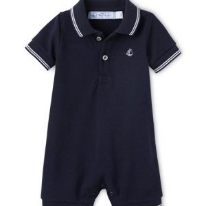 BABY BOY SHORT DUNGAREE WITH POLO COLLAR