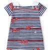 Baby girl dress with irregular stripes Petit Bateau