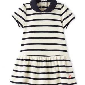 BABY GIRL SAILOR-STRIPED DRESS WITH PETER PAN COLLAR