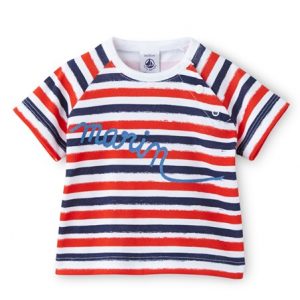 BABY BOY IRREGULARLY STRIPED T-SHIRT