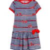 Girls whimsical striped dress Petit Bateau