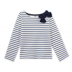 Girls long sleeved sailor shirt Petit Bateau
