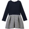 Girls Dress in two materials Petit Bateau