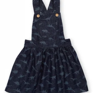 Dino Denim Pinafore
