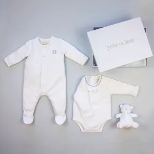 Tatum White Unisex Baby Gift Set Emile et Rose