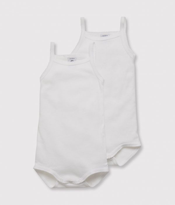 Baby Girls' Strappy Bodysuits - 2-Pack