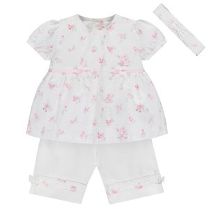 Emile et Rose Dilys Pink Floral Set with Hairband