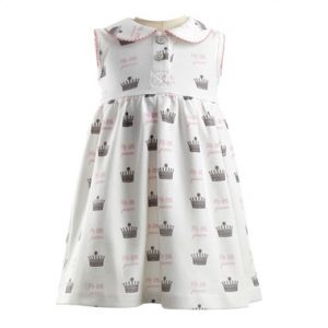 Rachel Riley Princess Crown Print Jersey Dress & Bloomer
