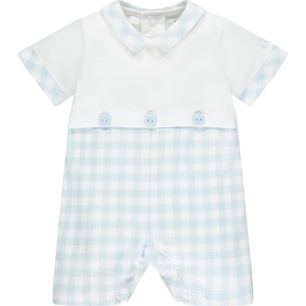 Emile et Rose Danny Blue Check Baby Romper