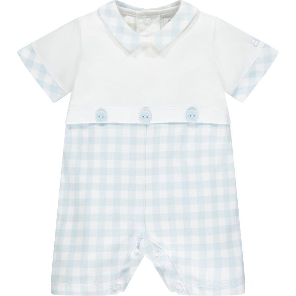 Emile et Rose Danny Blue Check Baby Romper