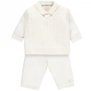 Gulliver Smart Baby Boys Ivory Three Piece Set Emile et Rose