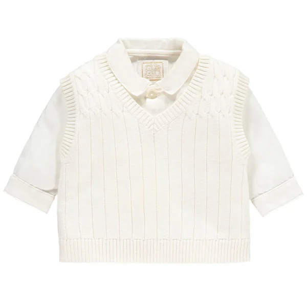 Gulliver Smart Baby Boys Ivory Three Piece Set Emile et Rose