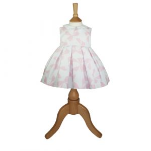 8502 - Girls Dress & Pants - Pink/White