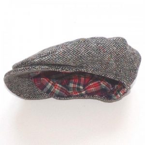 Ruth Lednik Herringbone tweed flat cap