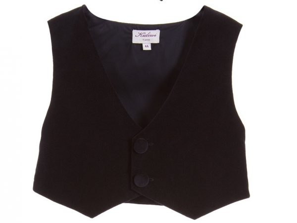 Navy Velvet Waistcoat by Kidiwi