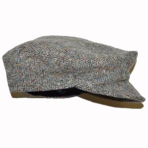 Ruth Lednik Herringbone tweed flat cap