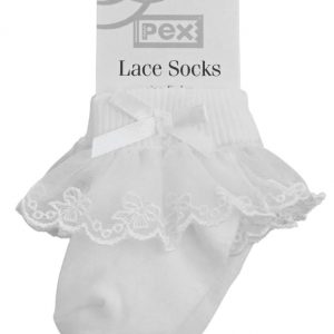 Pex Bow Lace Socks Ivory