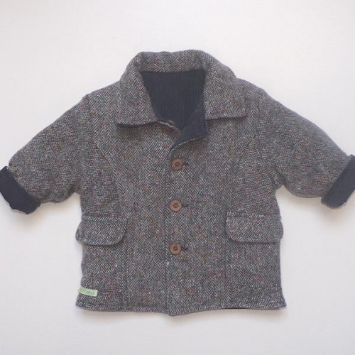 Reversible Tweed Field Jacket - Coccolino