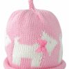 Merry Berries Pink scottie dog knitted baby hat