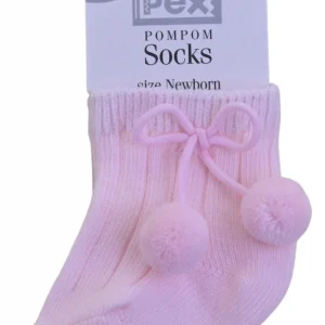 Pex Pom Pom Ankle Socks Pink