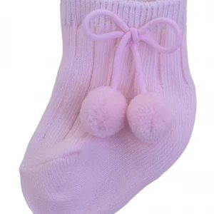 Pex Pom Pom Ankle Socks Pink