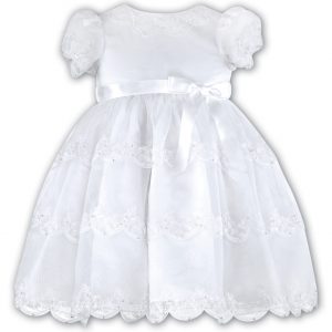 Sarah Louise Ballerina Length Dress 070008 white