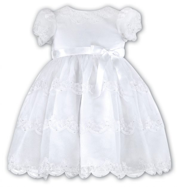 Sarah Louise Ballerina Length Dress 070008 white