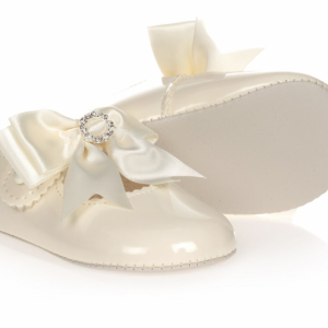 Baypods Ivory Patent Pre-Walker Shoes