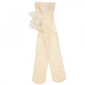 Ruffle Rhumba Ivory Microfiber Tights