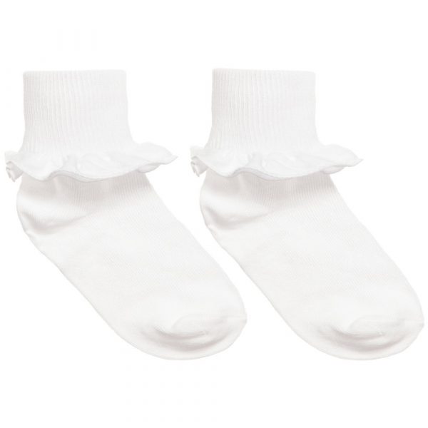 Frilly White Cotton Socks by Country Kids