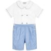 Baby Boys Pale Blue Top & Shorts Set by Kidiwi