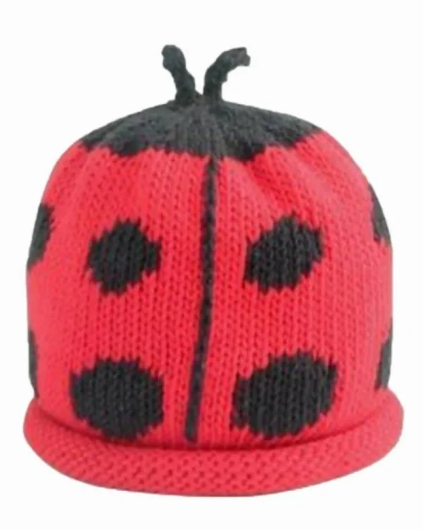 Merry Berries Ladybird knitted baby hat