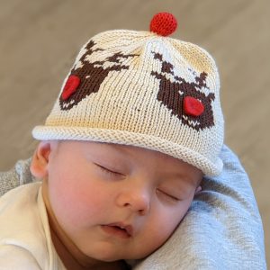 Merry Berries Reindeer Rudolph knitted hat