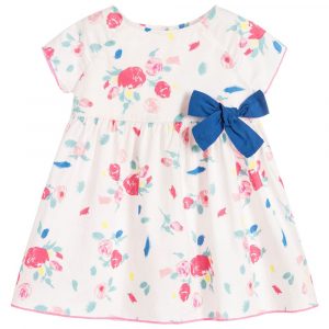 Baby Girls Pink Floral Dress Petit Bateau