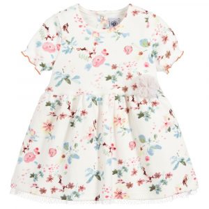 Baby Ivory Cotton Floral Dress