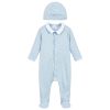 Boys Blue Cotton Babygrow and Hat Petit Bateau