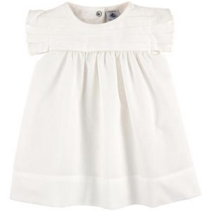 PETIT BATEAU Pleated party dress - White