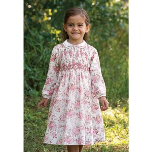 Floral Dress with trimmed collar