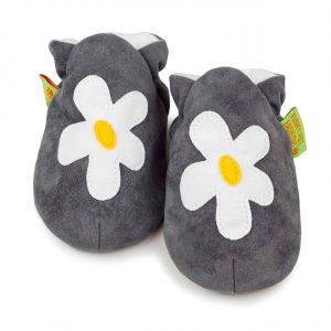 Funky Feet Flower Grey Baby Shoes