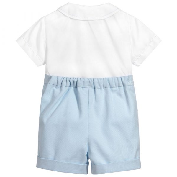 Sarah Louise Boys Hand-Smocked Shorts Set