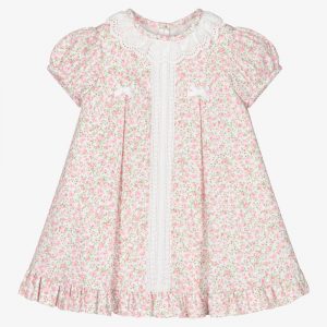 Sarah Louise Girls Floral Cotton Dress