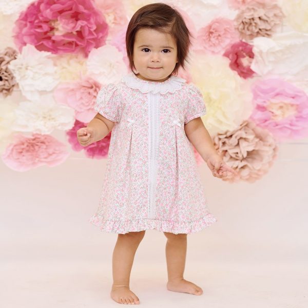 Sarah Louise Girls Floral Cotton Dress