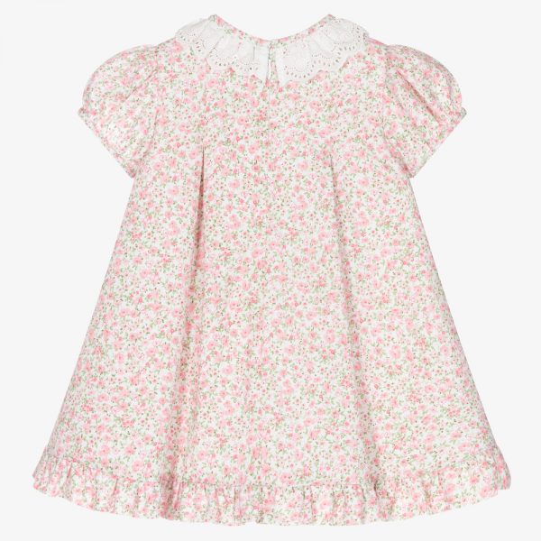 Sarah Louise Girls Floral Cotton Dress