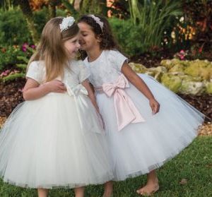 Sarah Louise Flower Girl Dress Ivory