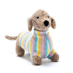 Best Years Knitted Sausage Dog in Pastel Jumper