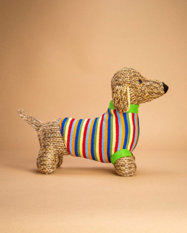 Knitted Sausage Dog Soft Toy by Best Years